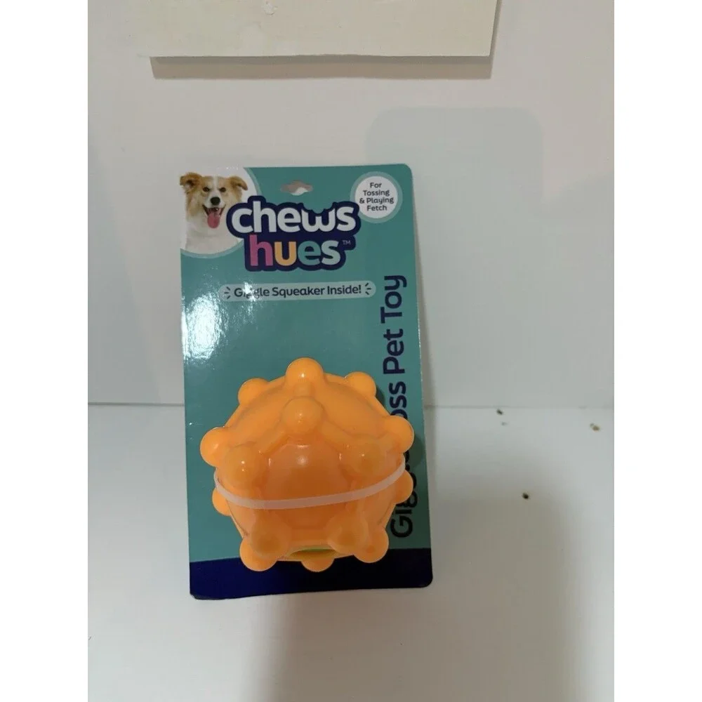chews hues Giggle Squeaker High Quality TPR Ball Dog Toy